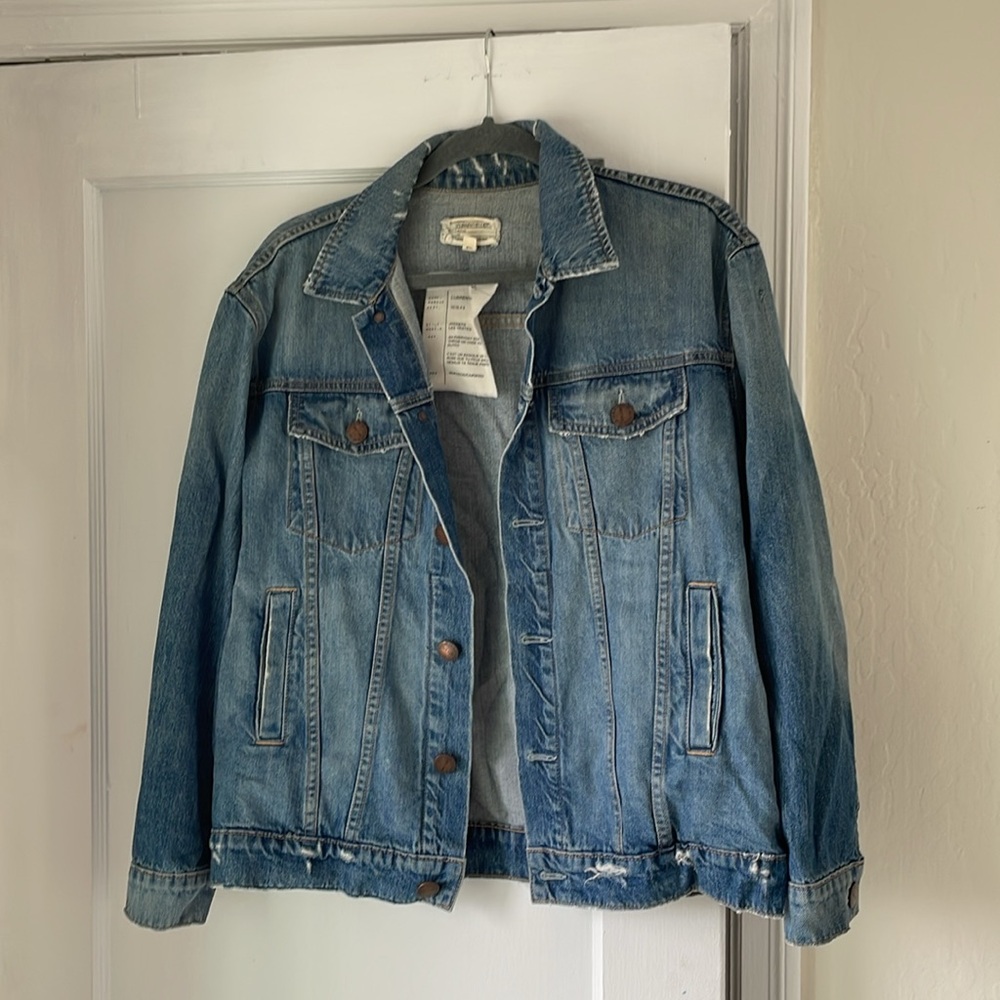 CURRENT/ELLIOT Oversized Trucker Denim Jacket